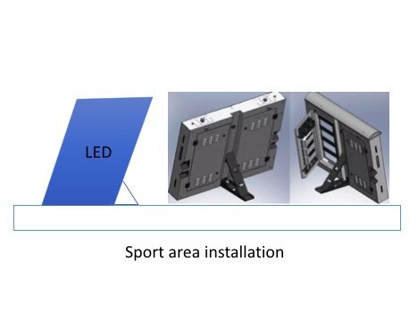 Sport area LED screens installation