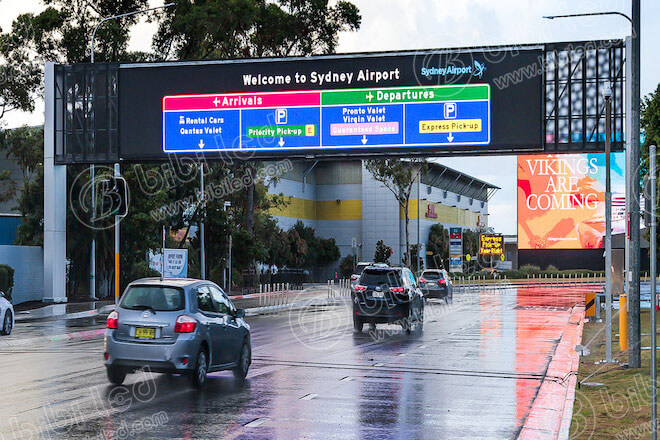 Digital sign for airport