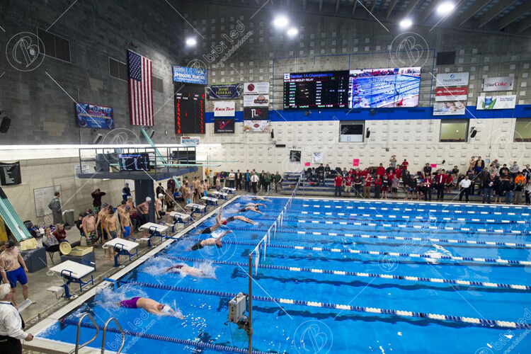 LED screen for swimming game