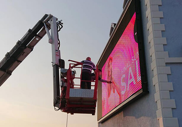 LED screen with wall mounted