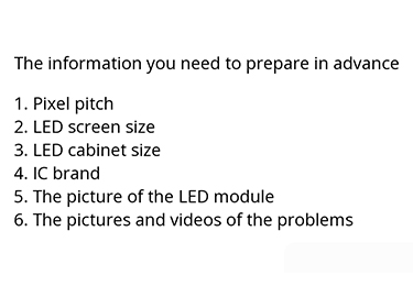 The parameter information of LED screen