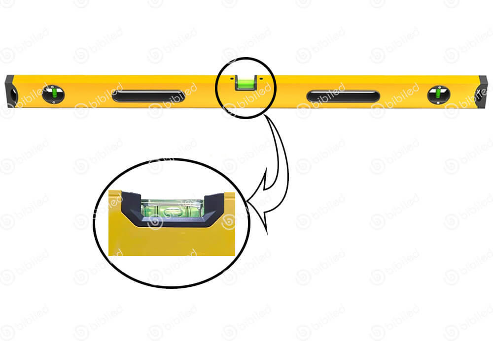 Use a spirit level to mark the level of the installation