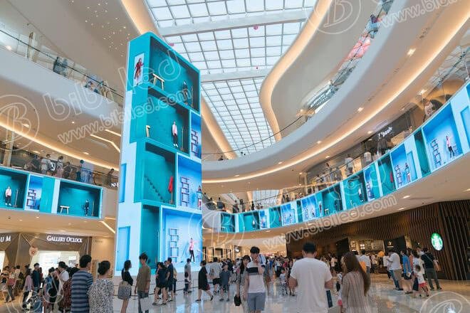 curved led screen for shopping mall